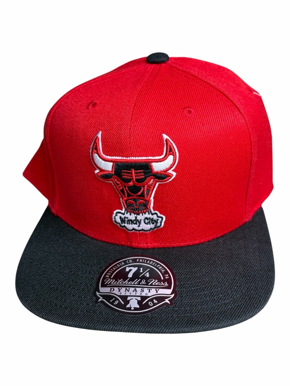 Mitchell & Ness Chicago Bulls Windy City Dynasty Fitted Hat Cap Men's Size 7 1/4